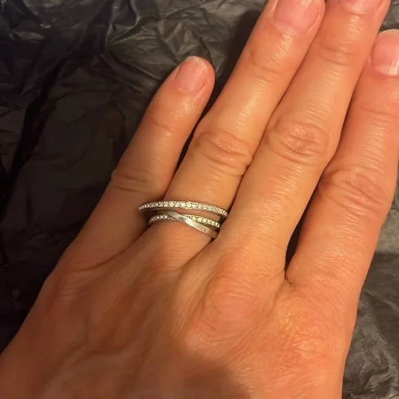 Triple crystal ring - Picture 4 of 4